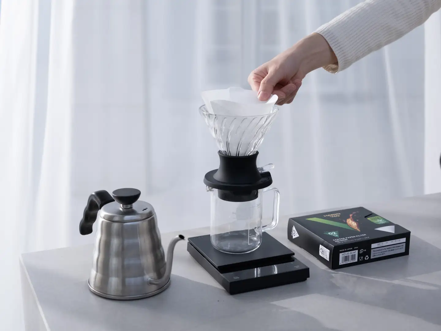ペーパーフィルター 50枚入り メテオ V60用 01サイズ ホワイト フィルター 1～2杯用 スペシャルティコーヒー向け スピーディー 抽出 コーヒー ドリップ 日本製 静岡県 富士市 [sf119-008]