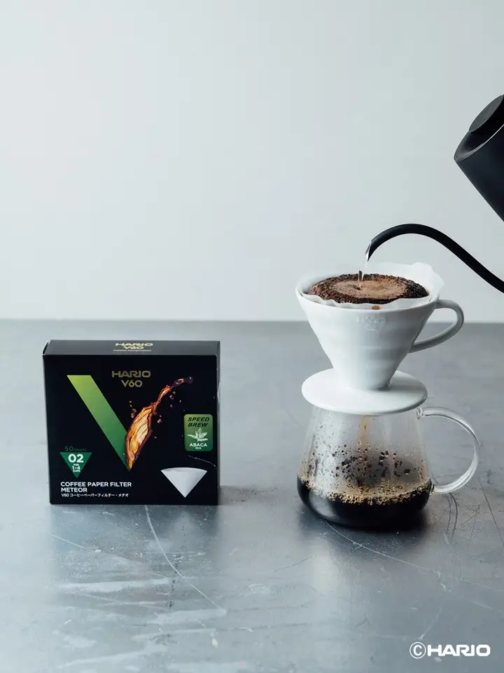 ペーパーフィルター 50枚入り メテオ V60用 02サイズ ホワイト フィルター 1～4杯用 スペシャルティコーヒー向け スピーディー 抽出 コーヒー ドリップ 日本製 静岡県 富士市 [sf119-009]