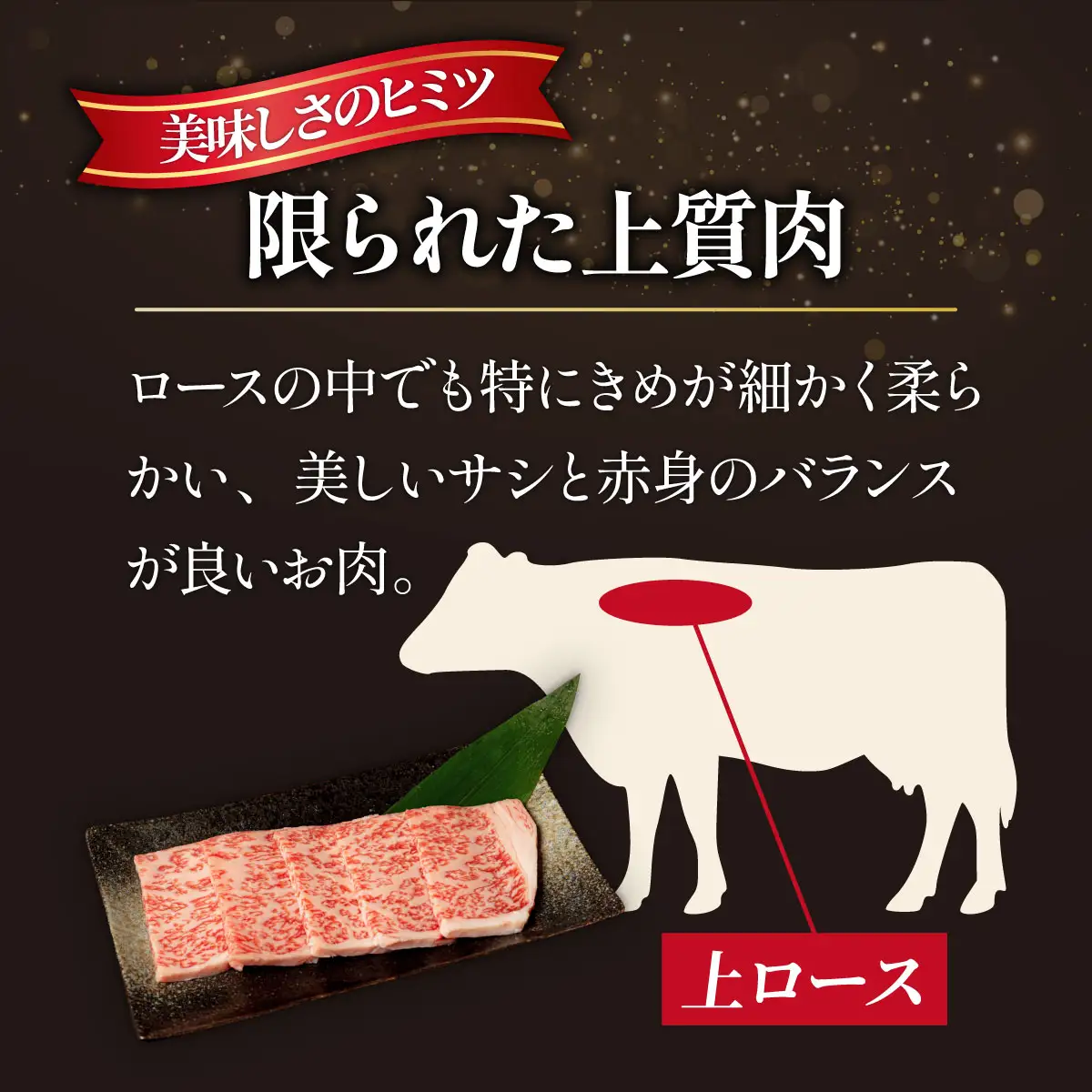 A5,4等級 博多和牛 上ロース 焼肉 400g