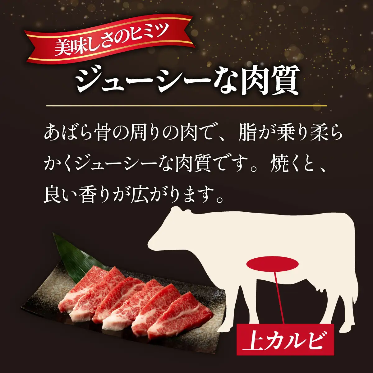 A5,4等級 博多和牛 上カルビ 焼肉 300g