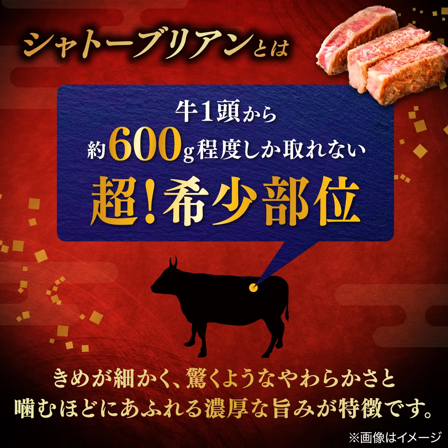 しまね和牛 シャトーブリアン 400g_シャトーブリアン　ステーキ_ALCV011