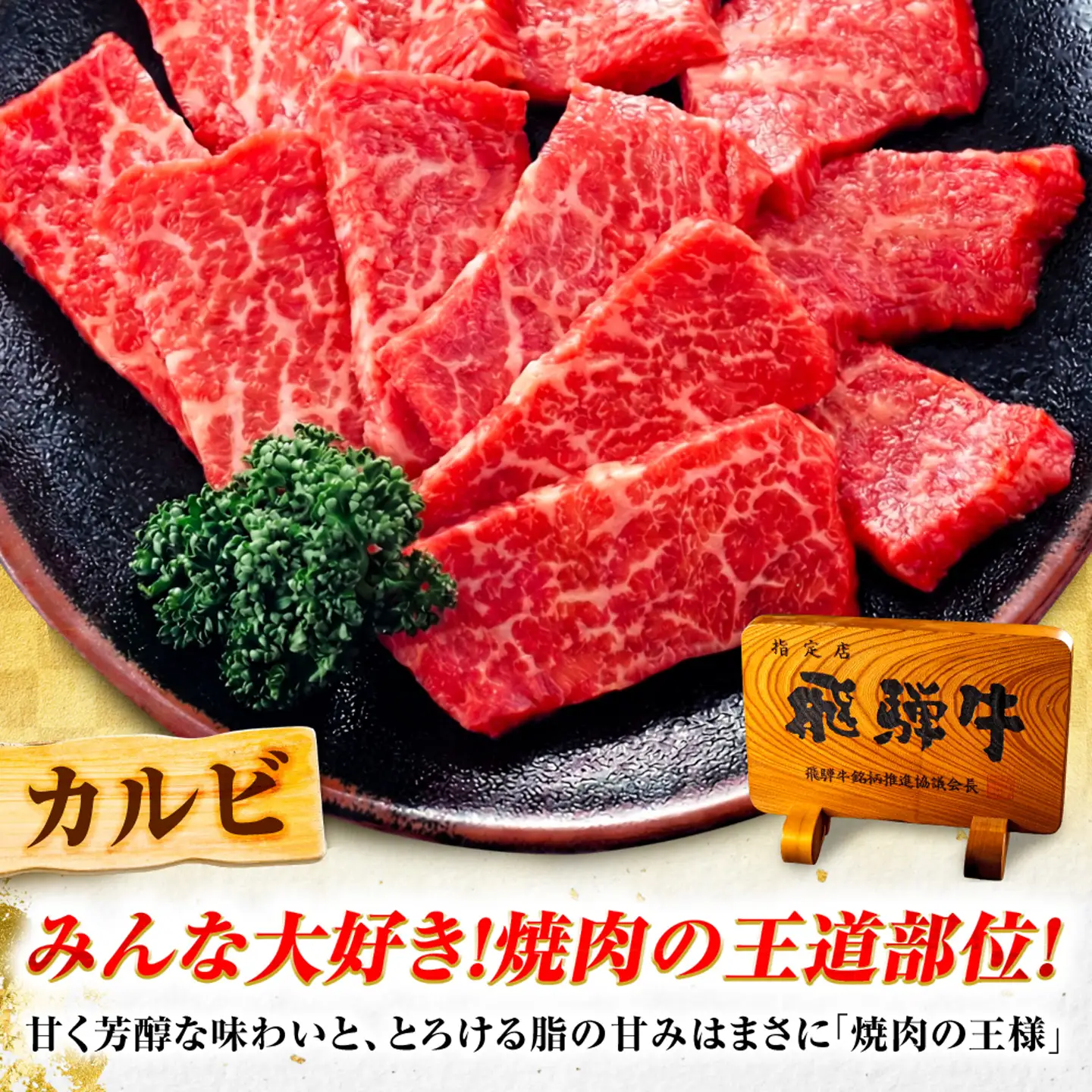 【6回定期便】飛騨牛 A5等級 焼肉用 カルビ 500g 牛肉 肉 お肉 焼き肉 BBQ 岐阜市 / 肉の松久[ANIP040]