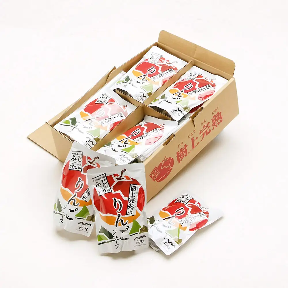 樹上完熟りんごジュース（サンふじ）180g×20袋 喜三郎農園