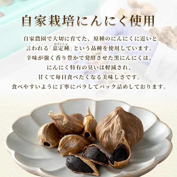 鹿児島県産 熟成 黒にんにく(計約240g・約120g×2パック) 大蒜 ガーリック【悠希農園】A93002