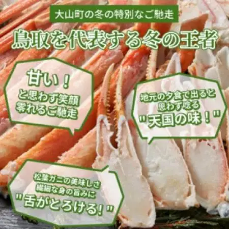 【11月中旬以降順次発送】ボイル松葉ガニ(300～400gを2枚)　OM-16-1【配送不可地域：離島・北海道・沖縄県・東北・信越、北陸】【1745692】