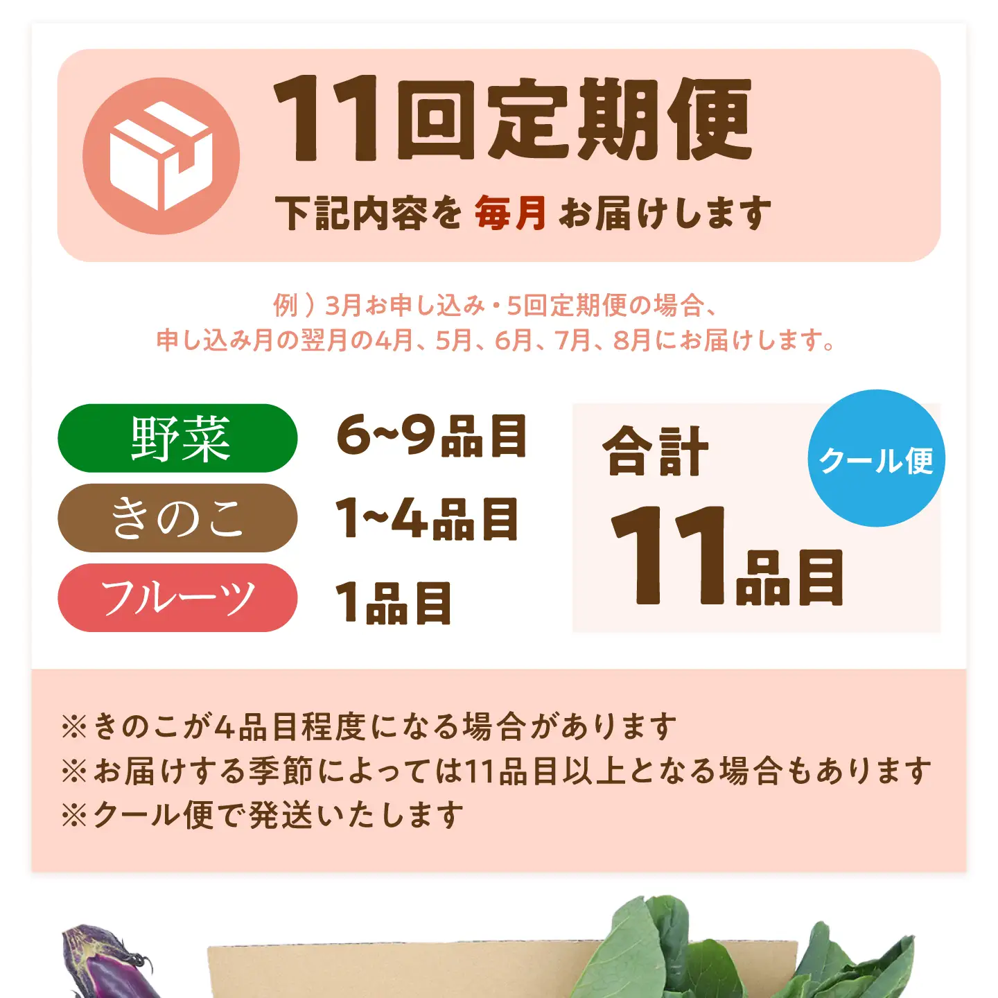 【毎月コース】野菜 キノコ 果物 11品目 詰め合わせ 11回 定期便  / 南島原市 / 吉岡青果[SCZ037]