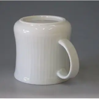 日展会友 照井一玄作 白磁しのぎマグカップ 有田焼 【岳窯】作家 作品 カップ フリーカップ 伝統工芸 | 20000円 2万円 | ap004