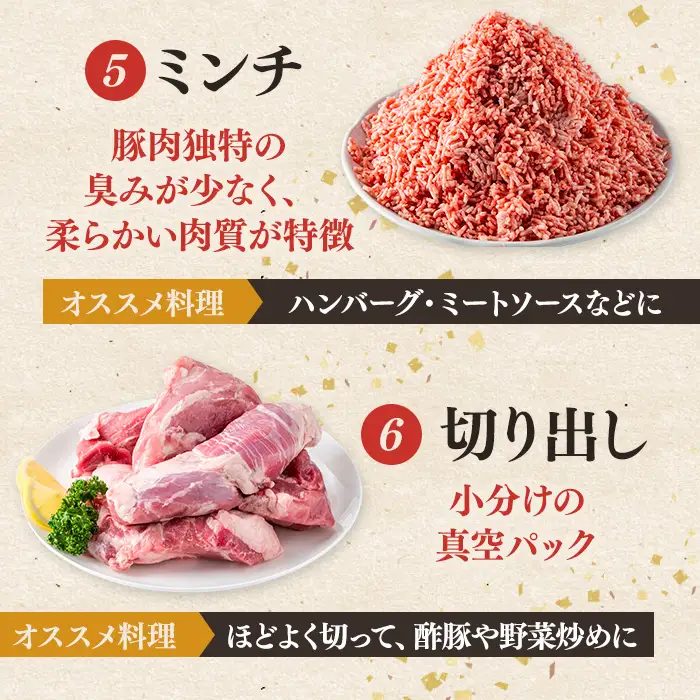 鹿児島県産 豚肉 6種 セット (合計4.6kg) 豚ロース スライス モモ【Rana】A1119