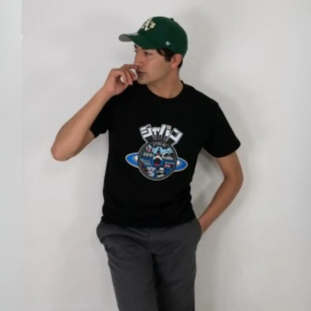 四日市市 マンホールTシャツ 黒 サイズXL