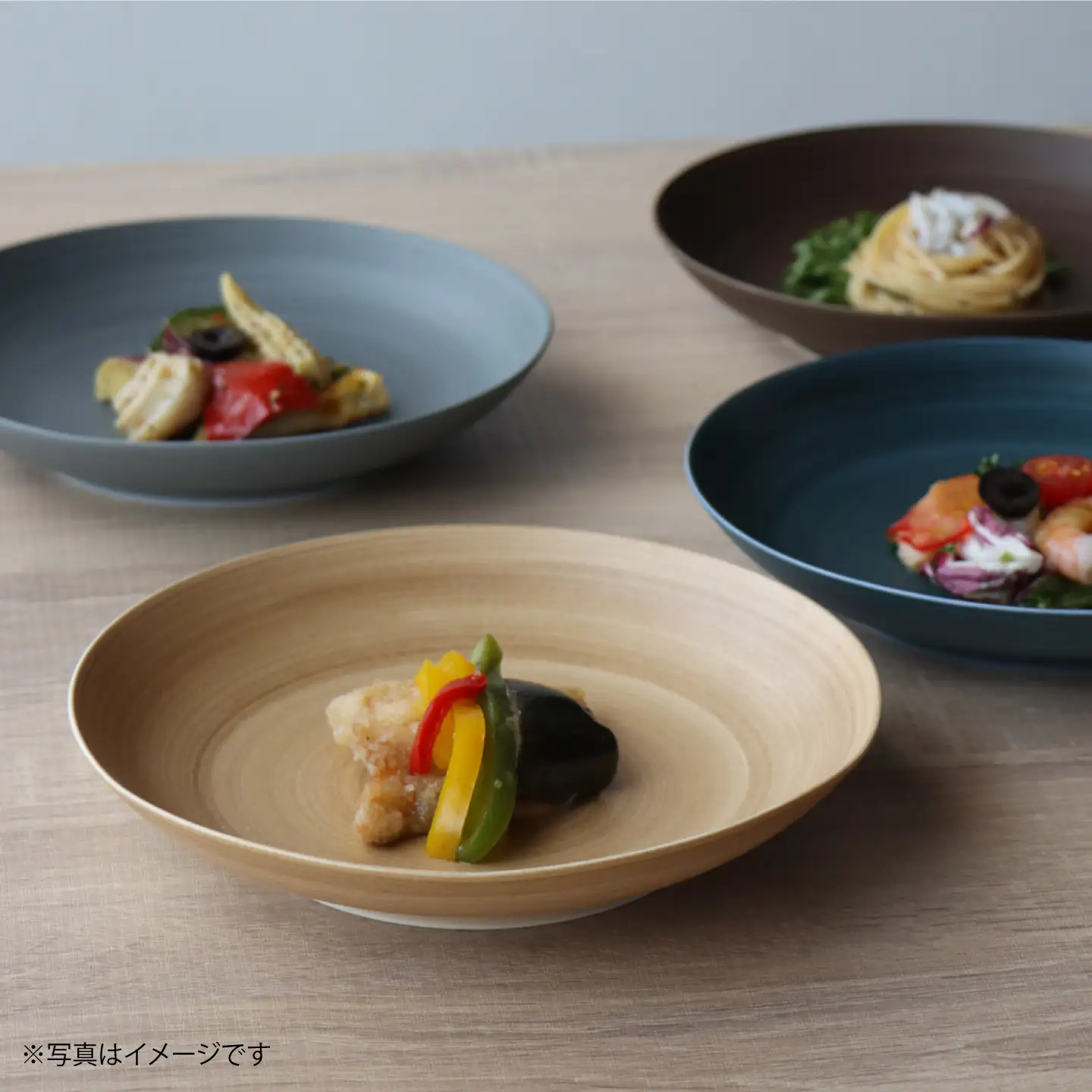 波佐見焼】Multi plate 21cm グレー 1点 Koseligシリーズ【山忠