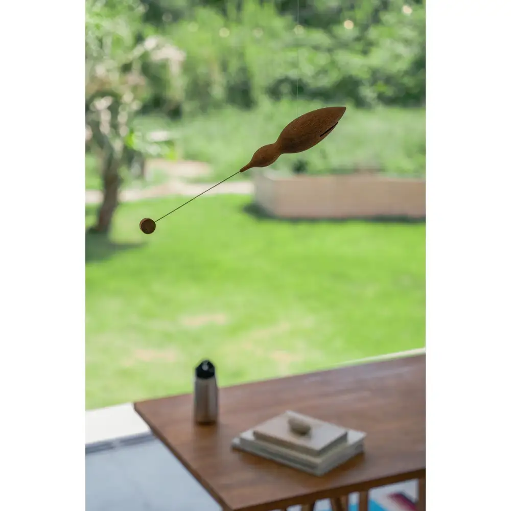 【Bubinga（ブビンガ）：あか茶】【銘木再生】幸運を運ぶ木製オブジェliving_bird 海鳥