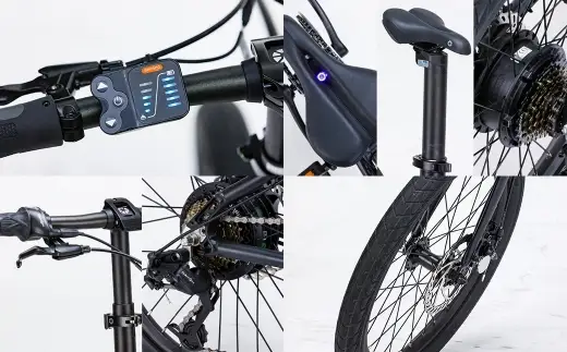 ＜ R8年熊本地震復興支援 ＞【 Matte Black 】 DAHON フォールディングバイク Fu com 20インチ 自転車 電動自転車 電動アシスト自転車 電動 電動アシスト 通勤 通学 日常使い コンパクト