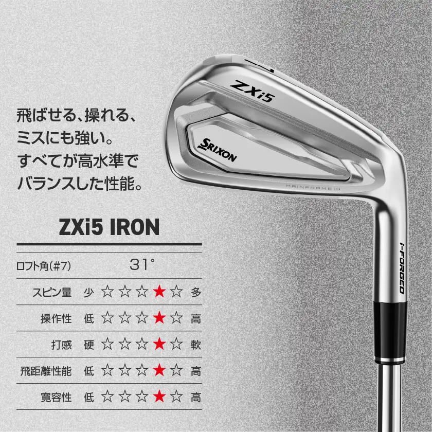 スリクソン ZXi5 アイアン VENTUS TR ZXi-Ⅱ for IRON