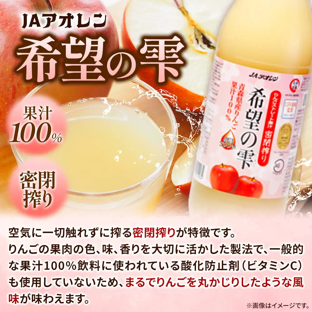 JAアオレン【希望の雫】りんごジュース 1000ml×12本 ジュース