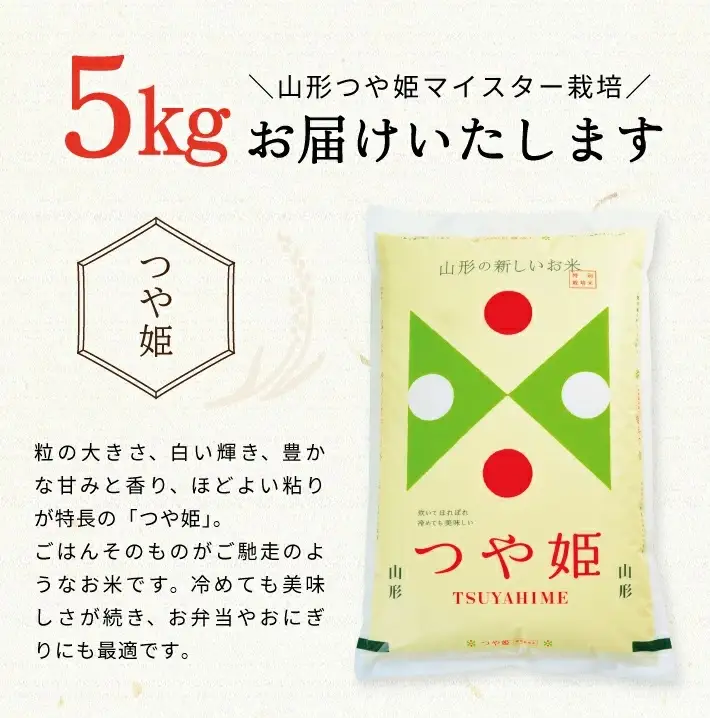 SI0082　10月下旬発送開始／【6回定期便】令和8年産【精米】つや姫マイスターが作った 特別栽培米『つや姫』5kg×6回(計30kg)［減農薬・減化学肥料］ MA