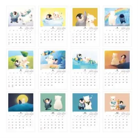 イラスト作家「菜生」2027ぺん＆くまカレンダー【1761002】