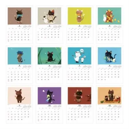 【数量限定】イラスト作家「菜生」2027ネコカレンダー【1761007】