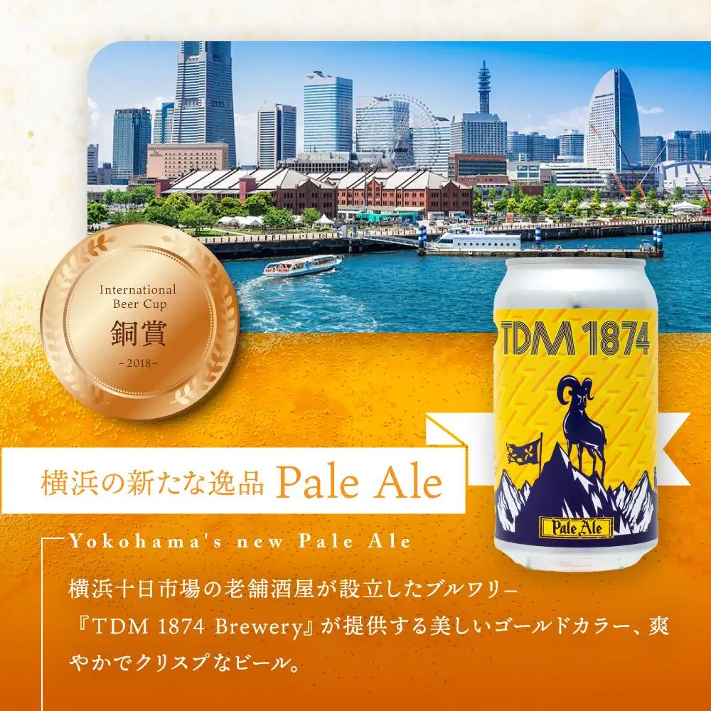 TDM 1874 Brewery クラフトビール　ペールエール（350ml×12本）【お酒・地ビール・酒】 ABG0012-01