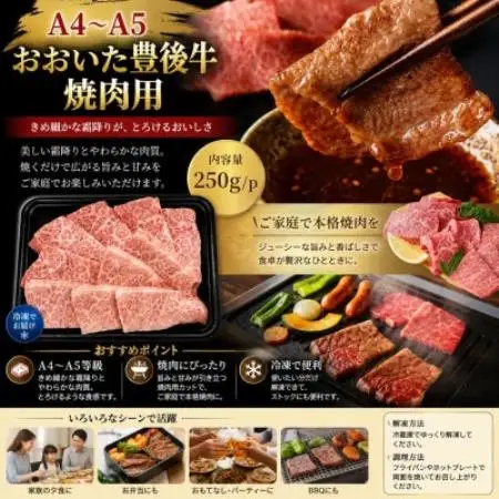 【A4～A5】おおいた豊後牛焼肉用 750g(250g×3p)【配送不可地域：離島】【1764379】