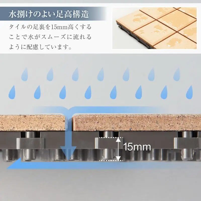 TOTO タイルデッキシステム材 「バーセア」 MTシリーズ（保水タイプ） 清涼バーセア セサミブラウン 【1セット（10枚入り）】 AP10MT03UFJ10P