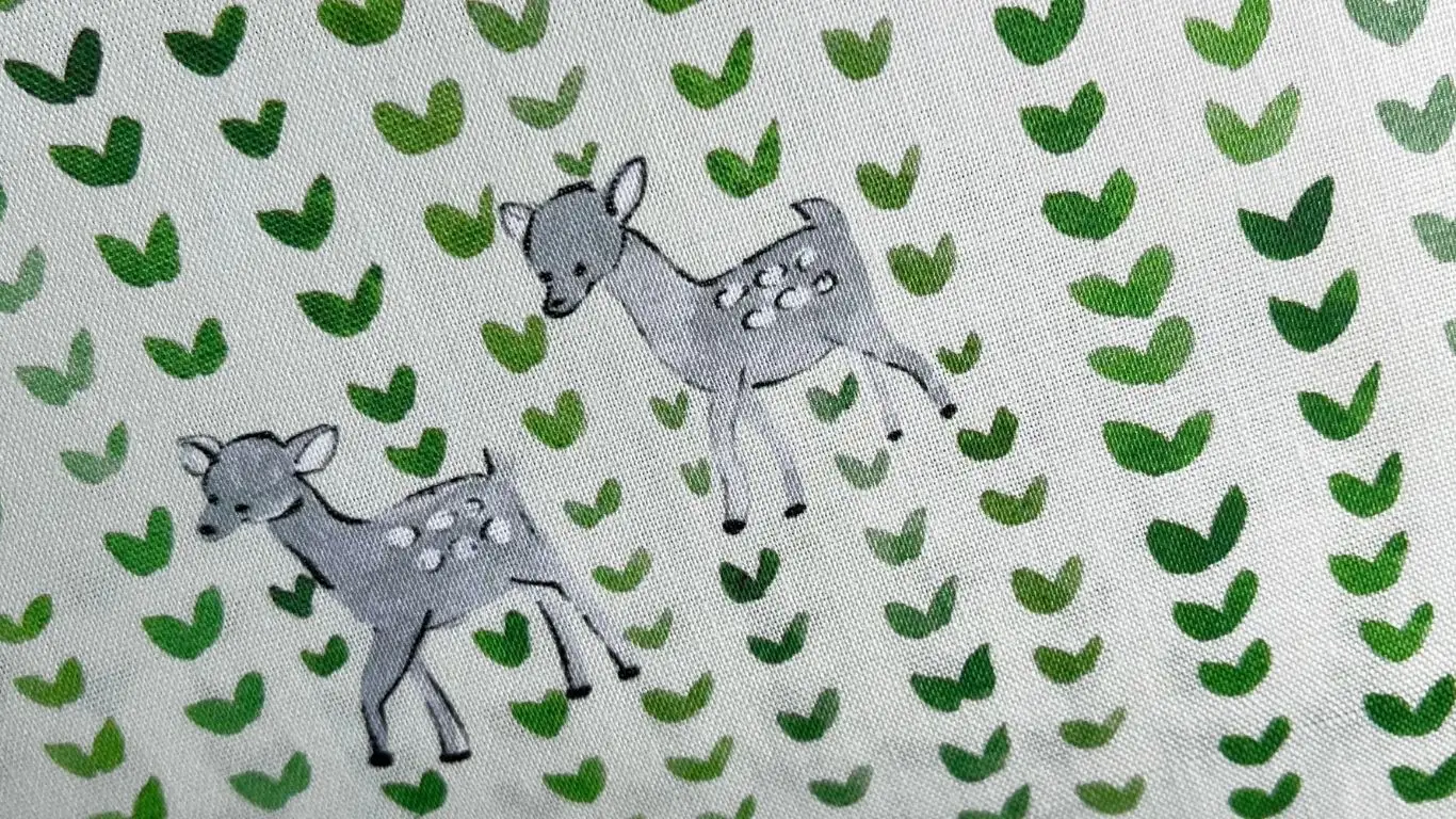 ミニエコバッグ『Leaf＆Deer』【fst003】