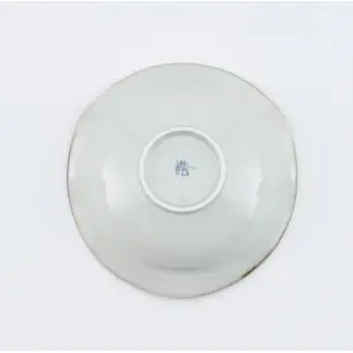 有田焼 三方押なぶり小鉢 錆李朝リーヴス【まるぶん】食器 器 うつわ 皿 伝統技法 染付 フチサビ レトロ おしゃれ aw141