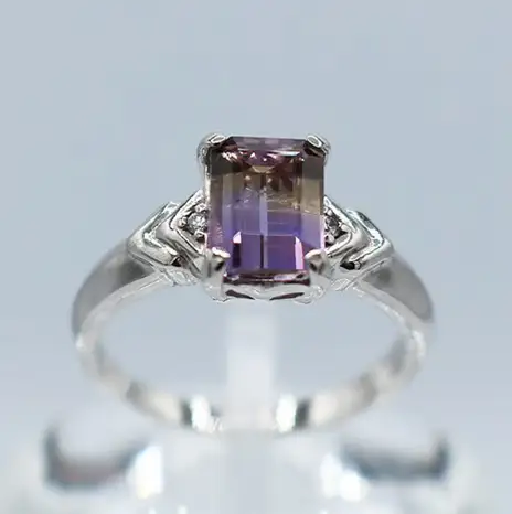 アメトリン リング  1.5ct  Ag900[Pt100] （14430at） (BR-102)