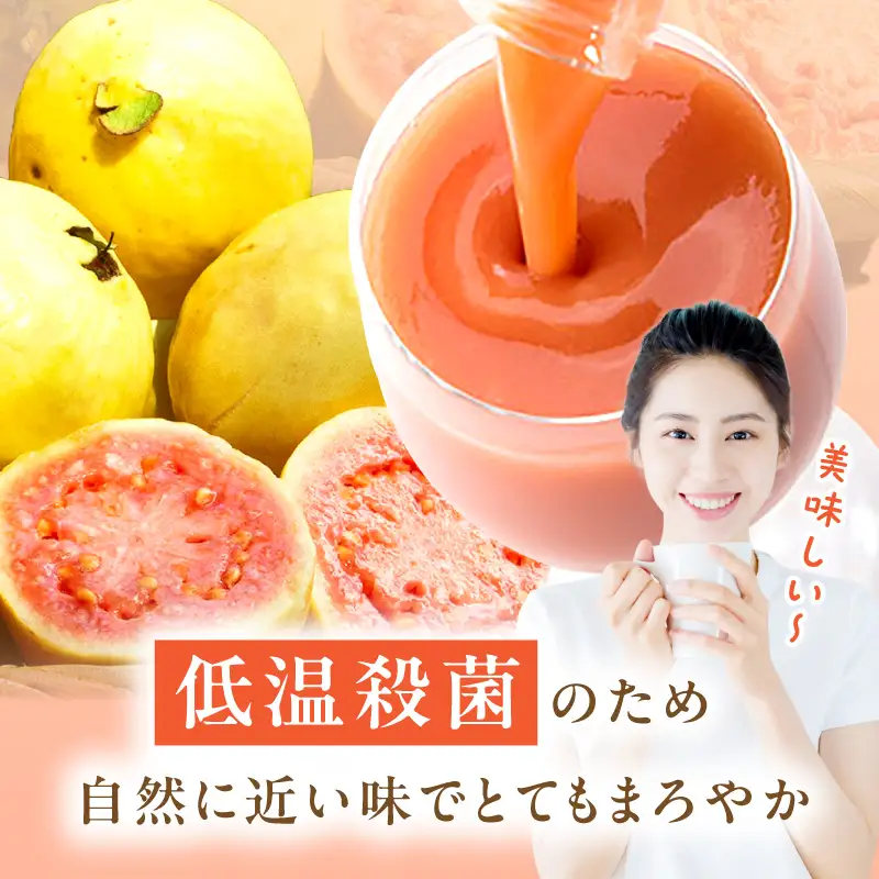 驚きの果実感！ ハーフボトル グァバドリンク4本セット (300ml×4本)_K021-023