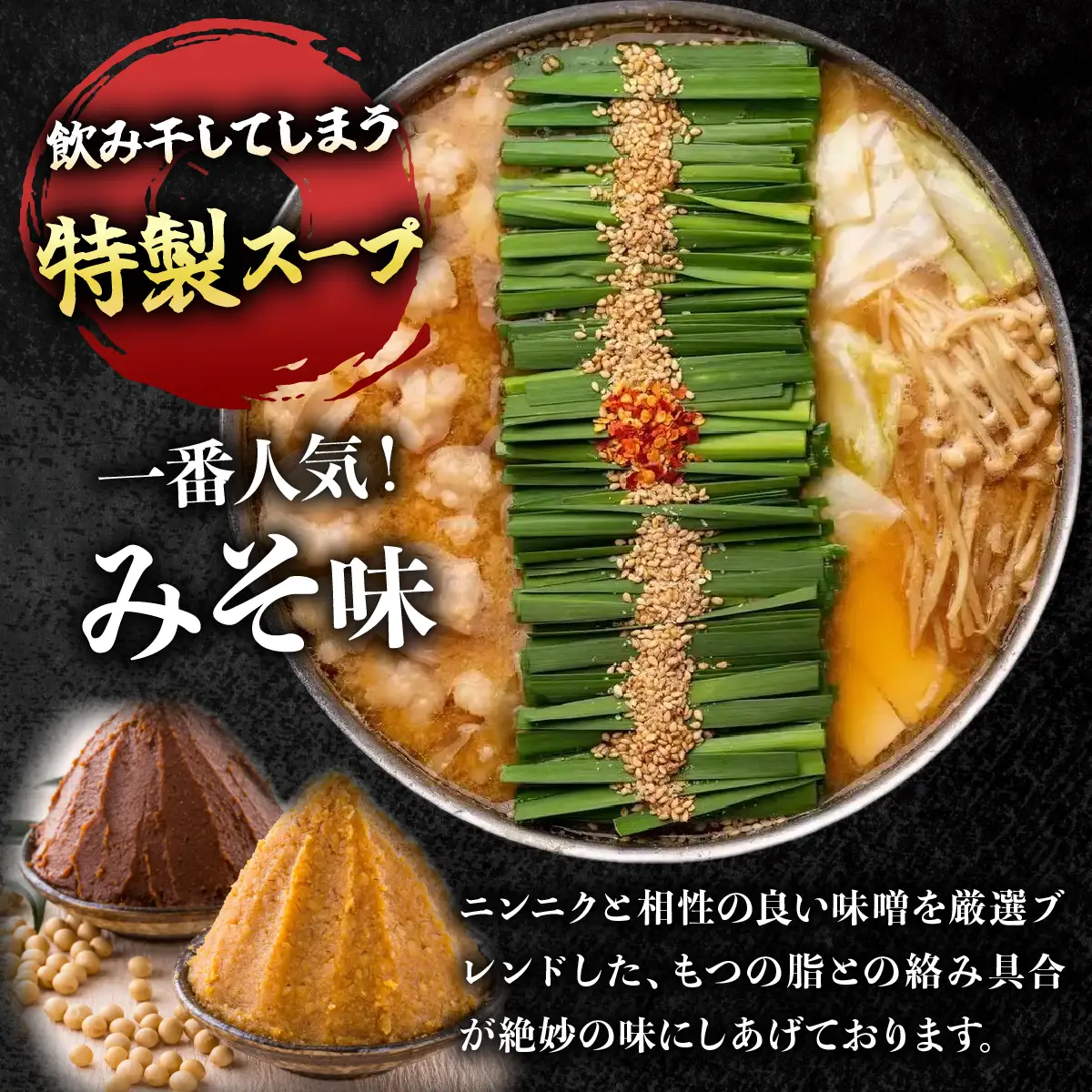 博多もつ鍋前田屋 みそ味2～3人前【LF001】