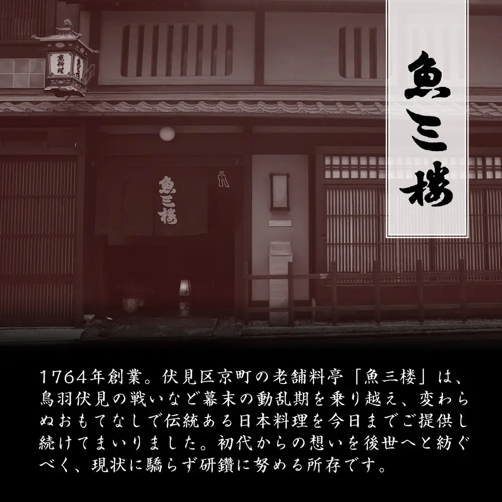 【京 伏見 魚三楼】和風一人折二客組 -20　京都 老舗料亭 人気おせち