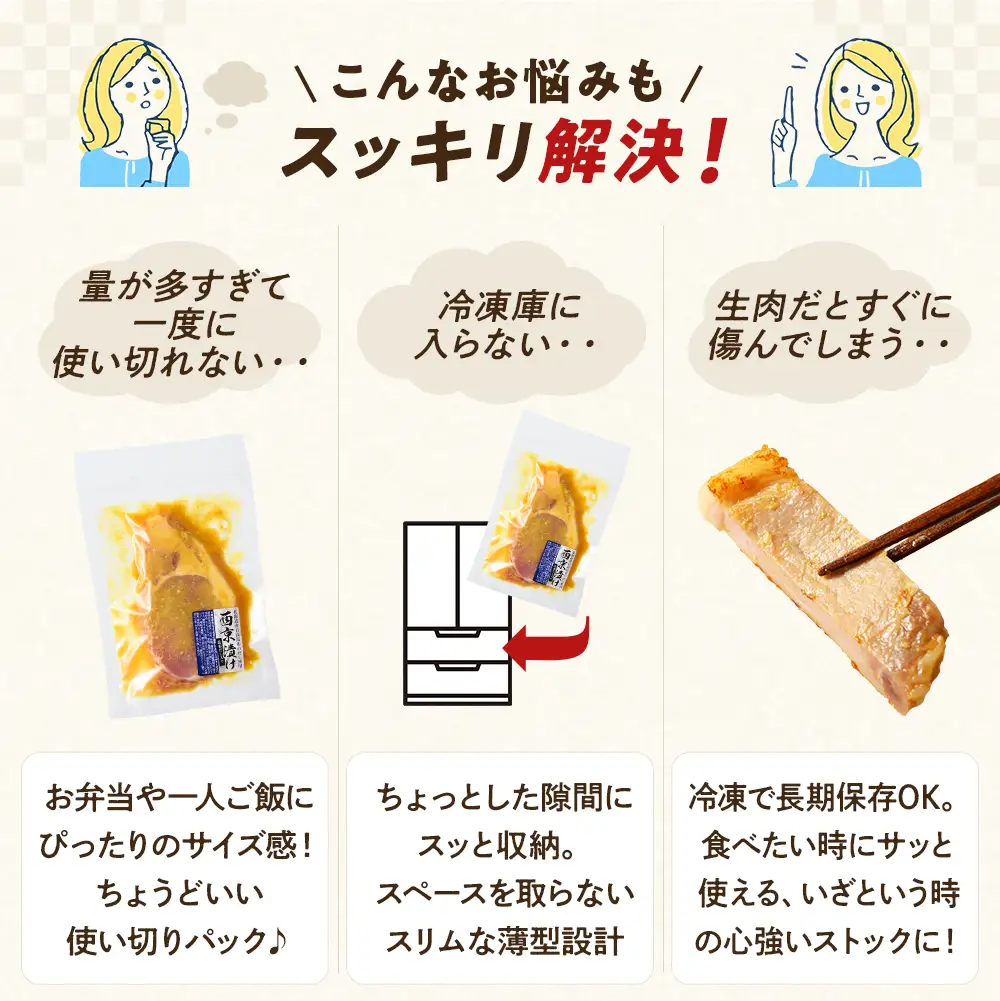 簡単おかず調理 国産豚ロース 西京味噌漬け