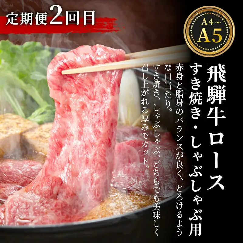 全3回 飛騨牛 定期便 計1.1kg 2人前 すき焼き しゃぶしゃぶ ステーキ 焼肉 BBQ ロース カタロース ロースステーキ モモ カタ 贅沢 贈り物 3ヶ月 定期 おすすめ 人気 飛騨 ブランド牛 肉のひぐち 岐阜県 七宗町
