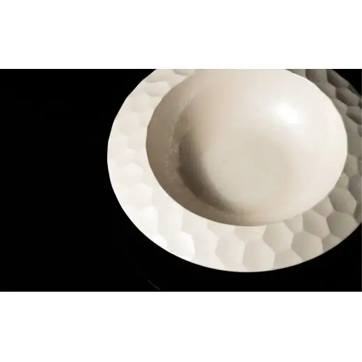 ＜NYが認めた逸品＞  有田焼 麟 Lin NY Soup Bowl Pearl 2枚 【金照堂】 パスタボウル スープボウル サラダボウル ボウル bj079