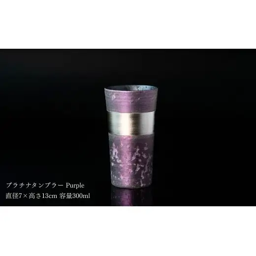 ＜NYが認めた逸品＞  有田焼 麟 Lin プラチナタンブラー 2個セット (Green Purple) 【金照堂】 酒器 ビアカップ フリーカップ ギフト bj082
