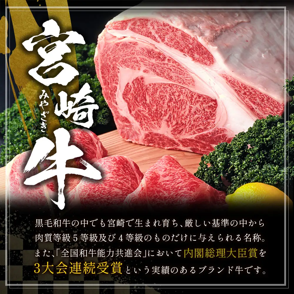 宮崎牛ヒレ肉ステーキ 計260g（130g×2枚） C380-10