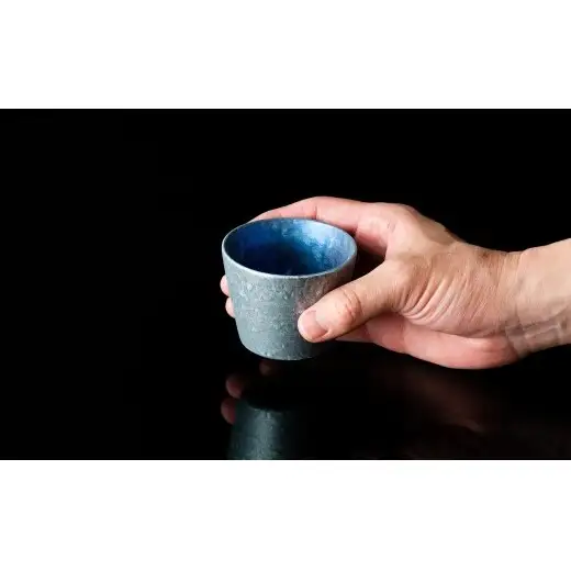 ＜NYが認めた逸品＞  有田焼 麟 Lin シルバー冷酒器 6点 フルセット 【金照堂】 酒器 ぐい呑み 片口 徳利 bj073