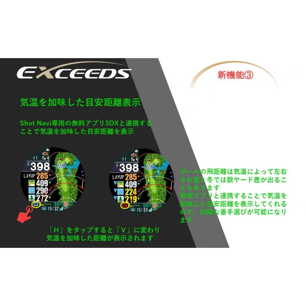 ショットナビ　EXCEEDS　ホワイト