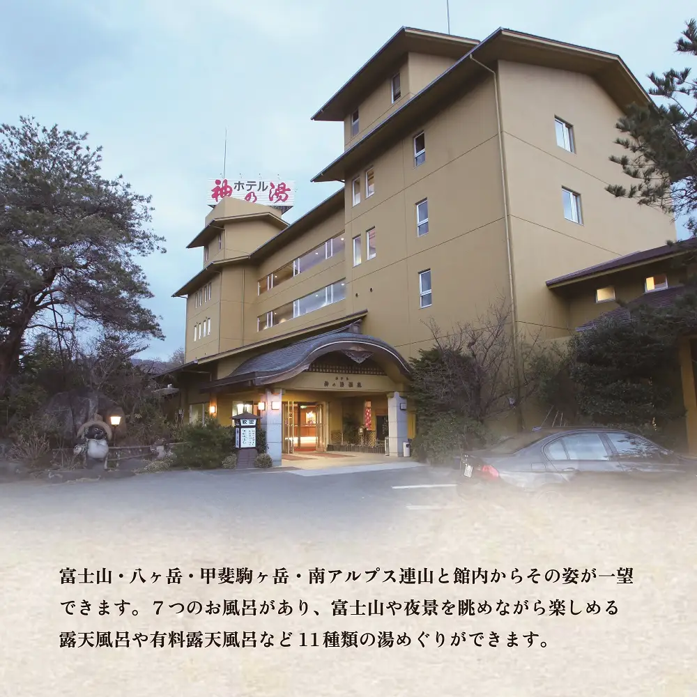 温泉満喫！洋室素泊り宿泊券 [山梨 温泉 宿泊 貸し切り露天風呂]