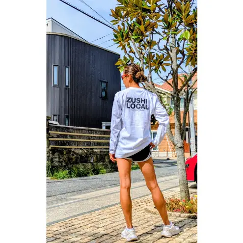 逗子オリジナルTシャツ ZUSHI LOCAL ロングＴシャツ(ホワイト) 神奈川 逗子市 Sサイズ
