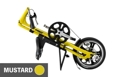 ＜ R8年熊本地震復興支援 ＞【 MUSTARD 】 STRiDA LT 折りたたみ自転車 16インチ ミニベロ 自転車 折りたたみ コンパクト スタイリッシュ 収納 日常使い 通勤 通学 街乗り ベルトドライブ 注油不要 静か