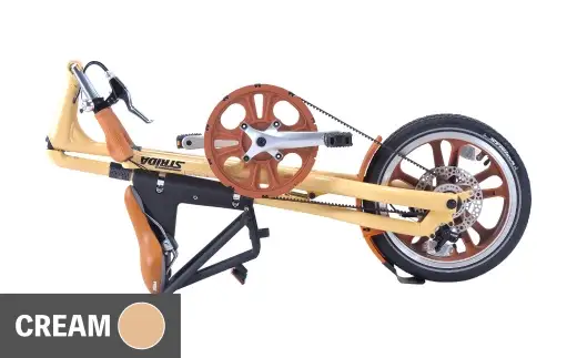 ＜ R8年熊本地震復興支援 ＞【 CREAM 】 STRiDA LT 折りたたみ自転車 16インチ ミニベロ 自転車 折りたたみ コンパクト スタイリッシュ 収納 日常使い 通勤 通学 街乗り ベルトドライブ 注油不要 静か