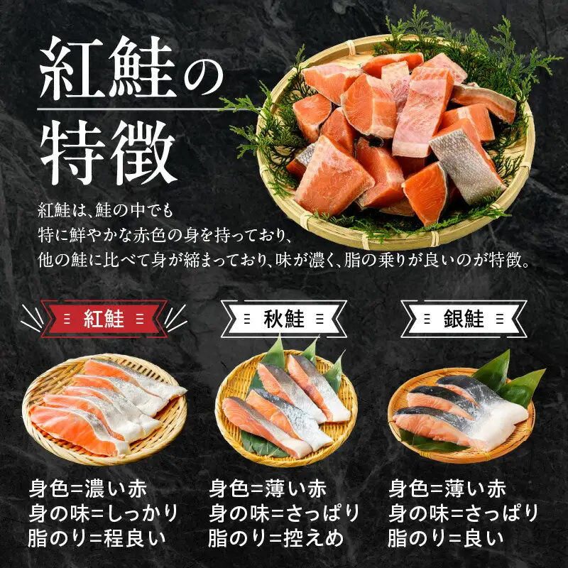 訳あり 紅鮭切落し 3.6kg  形 不揃い 小分け 北洋産 紅鮭_HD272-003