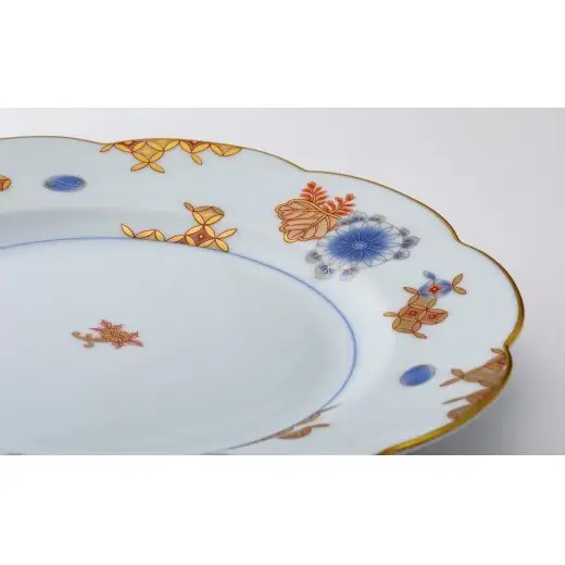 有田焼 菊七宝 ペア盛皿【深川製磁】食器 器 うつわ 皿 プレート 取り皿 飾り皿 おめでたい お正月 お祝い 縁起物 和食器 aa055