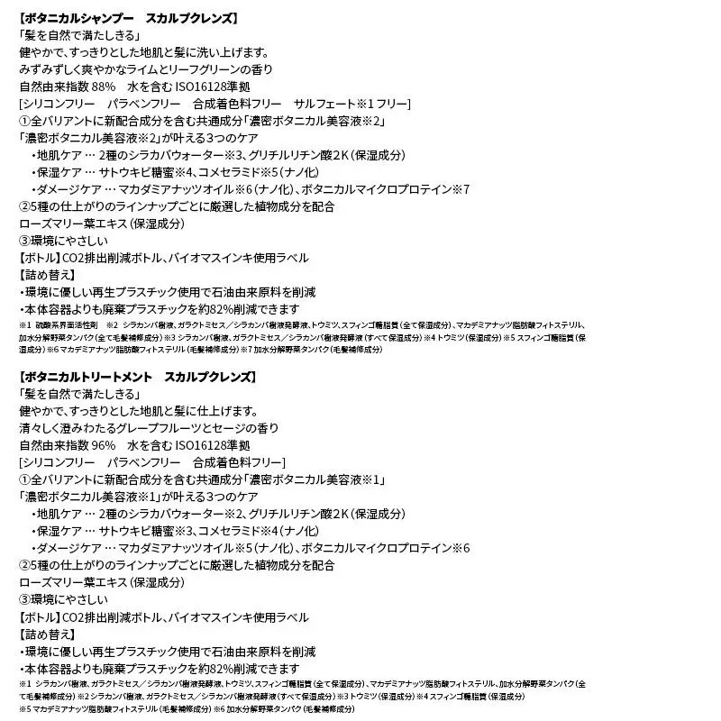 BOTANIST ボタニスト ボタニカル シャンプー＆トリートメント【セット】 【スカルプクレンズ】（詰替）各2セット