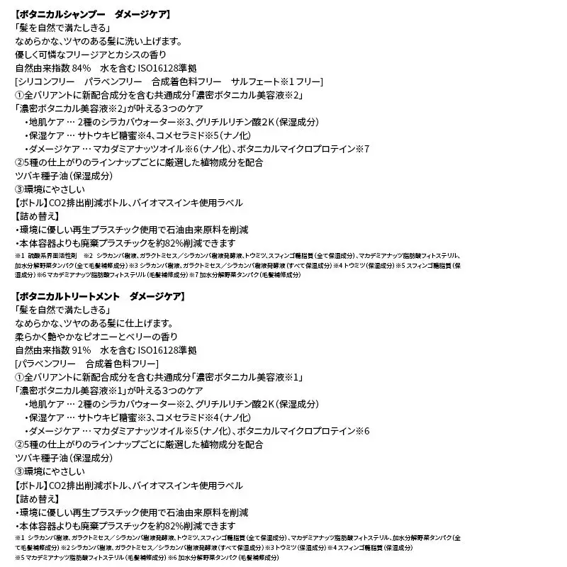 BOTANIST ボタニスト ボタニカル シャンプー＆トリートメント【セット】 【ダメージケア】（詰替）各4セット