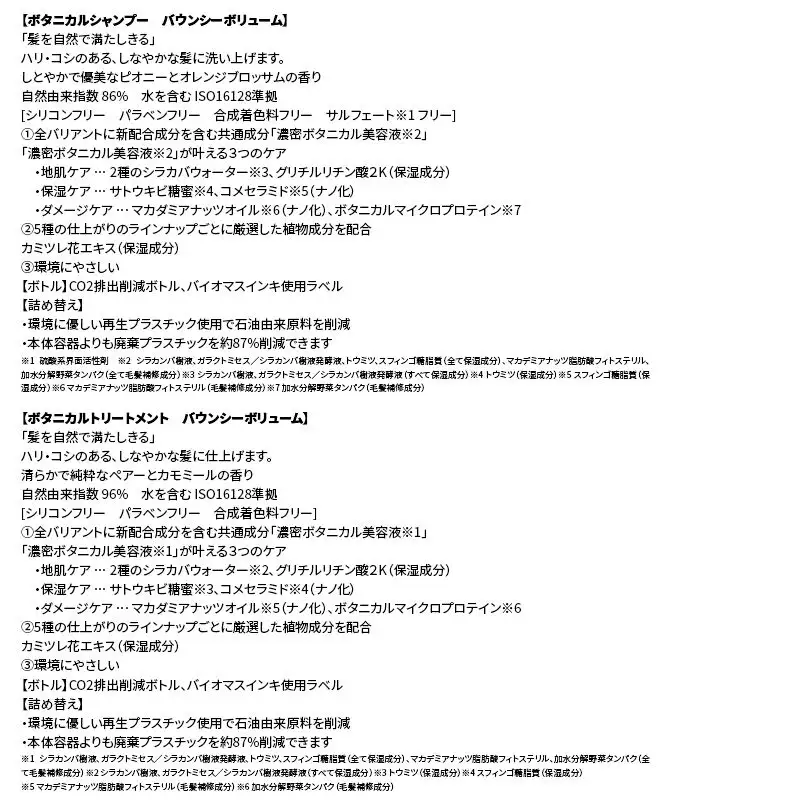 BOTANIST ボタニスト ボタニカル シャンプー＆トリートメント【セット】 【バウンシーボリューム】 ボトル1セット、詰替3セット