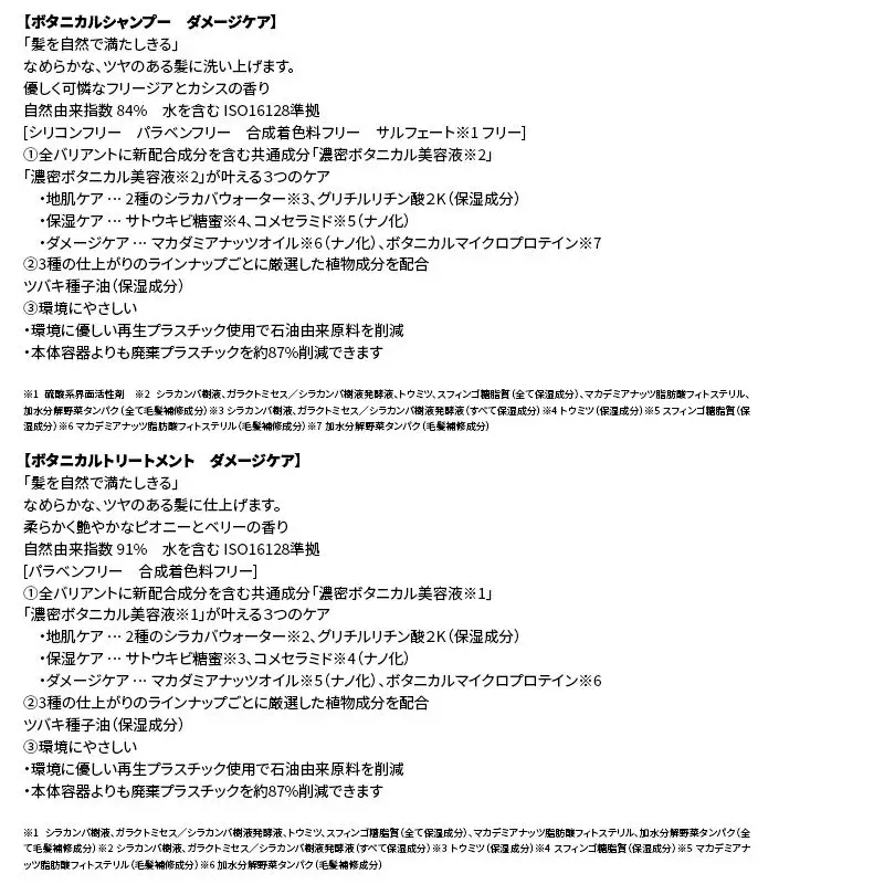 BOTANIST ボタニスト ボタニカル シャンプー＆トリートメント【セット】 【ダメージケア】 ボトル各1セット、大容量詰替各1セット