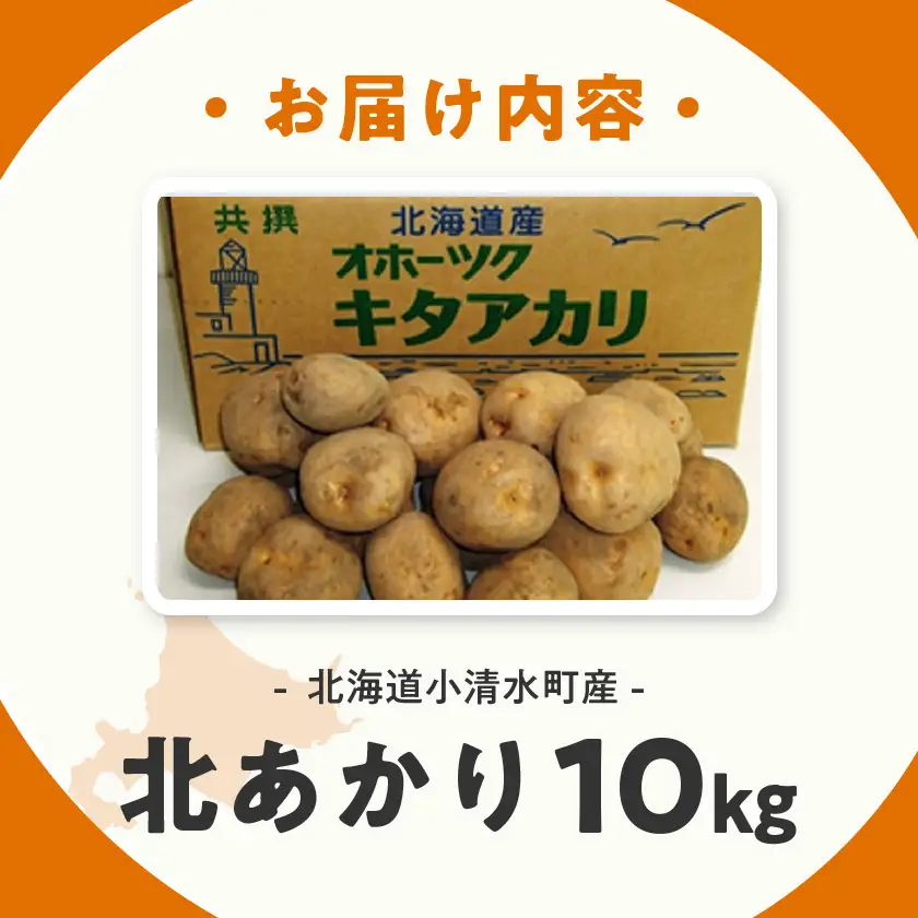 北海道小清水町産 北あかり10kg 甘み豊かな人気じゃがいも【1763226】
