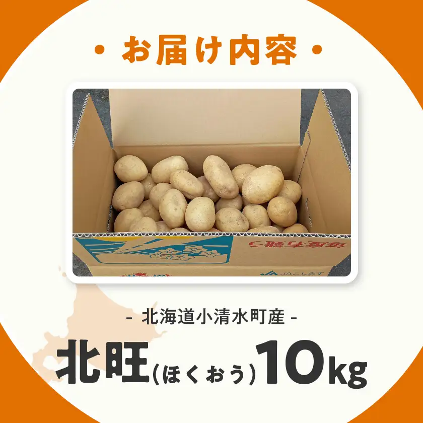 北海道小清水町産 北旺10kg 煮物におすすめのじゃがいも【1763278】