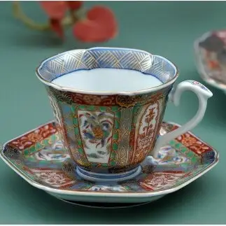 有田焼 ＜復刻古伊万里＞ 錦色絵デミタスコーヒー カップ＆ソーサー【大慶】有田焼 古伊万里 古伊万里様式 うつわ 器 食器 ティータイム ci100